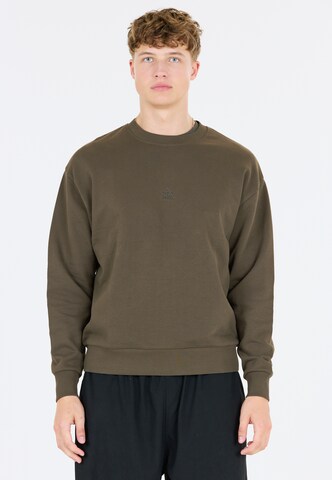 SOS Sweatshirt 'Bovec' in Bruin: voorkant