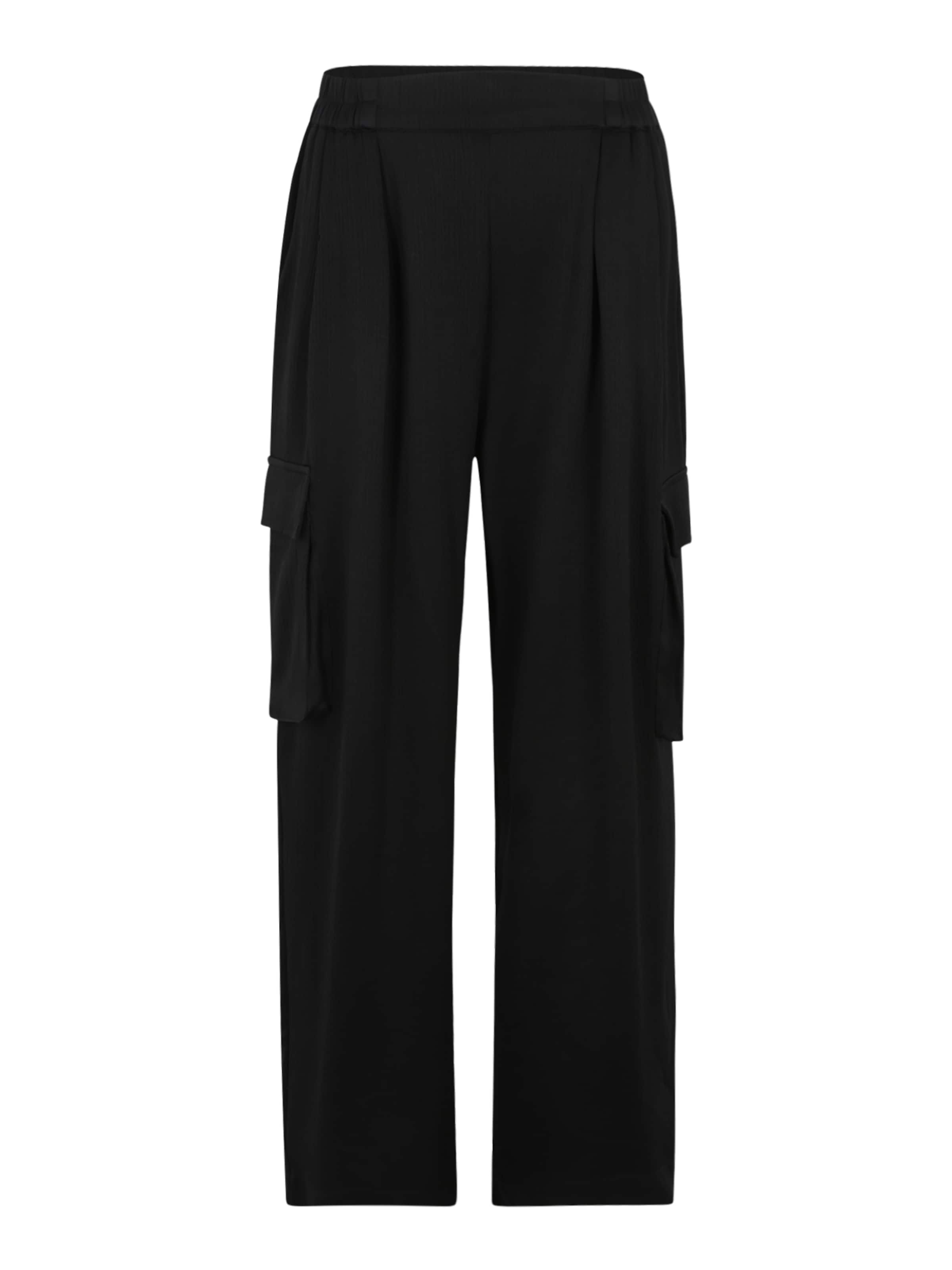 Loosefit Pantalon cargo 'RIKA' Vero Moda Petite en noir : devant