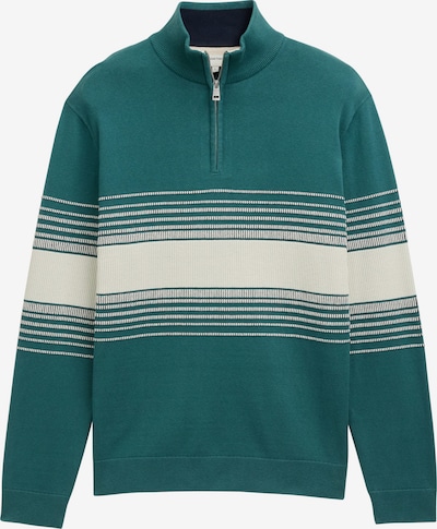 Megztinis iš TOM TAILOR, spalva – smaragdinė spalva / balta, Prekių apžvalga