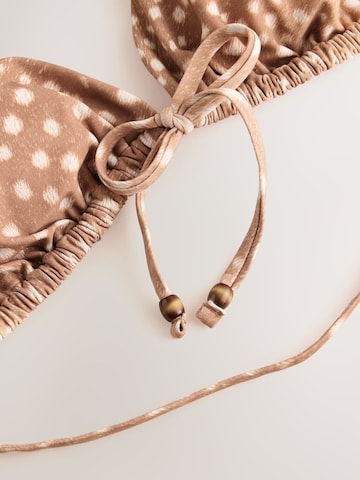 Next Triangel Bikinioverdel i brun