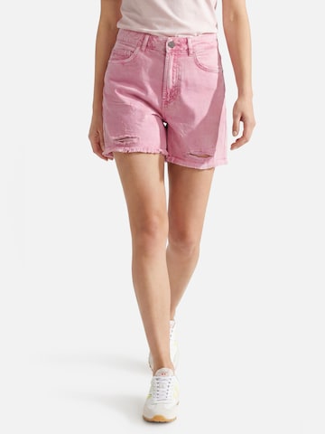 Noisy may Regular Jeans 'NMPolly Olesia' in Roze: voorkant