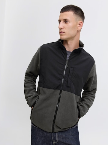 JACK & JONES Fleece Jacket 'JWHMARVIN' in Grey