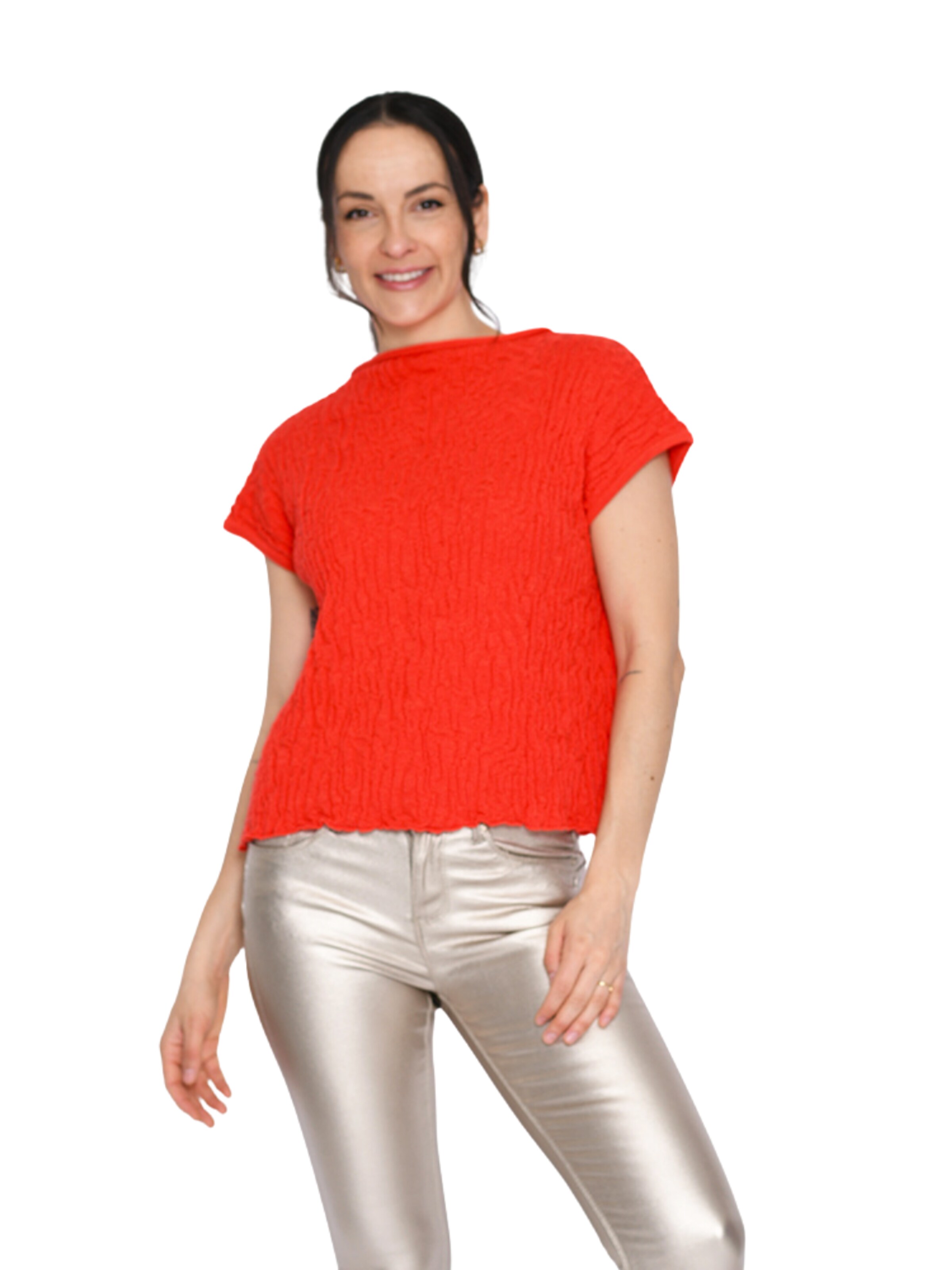 Süel knitwear Sticktop 'Wrinkled Texture'‌‌‌‌ in Orange