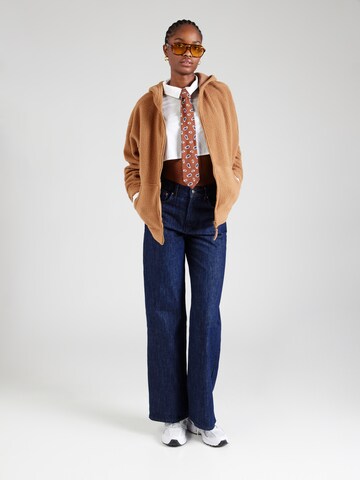 TOPSHOP Fleece jacket in Brown