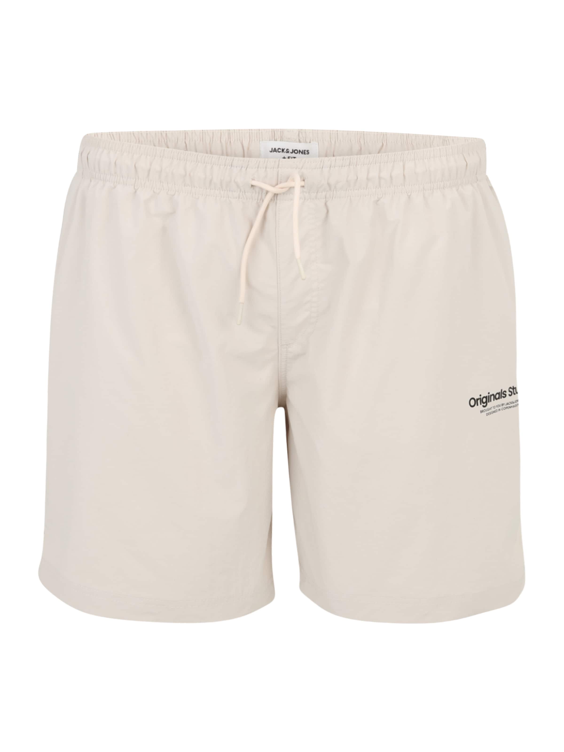 Jack & Jones Plus Kratke kopalne hlače 'JPSTNAXOS' | bež barva: sprednja stran