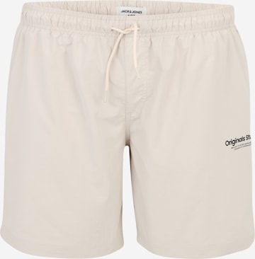 Jack & Jones Plus Swimming shorts 'JPSTNAXOS' in Beige: front