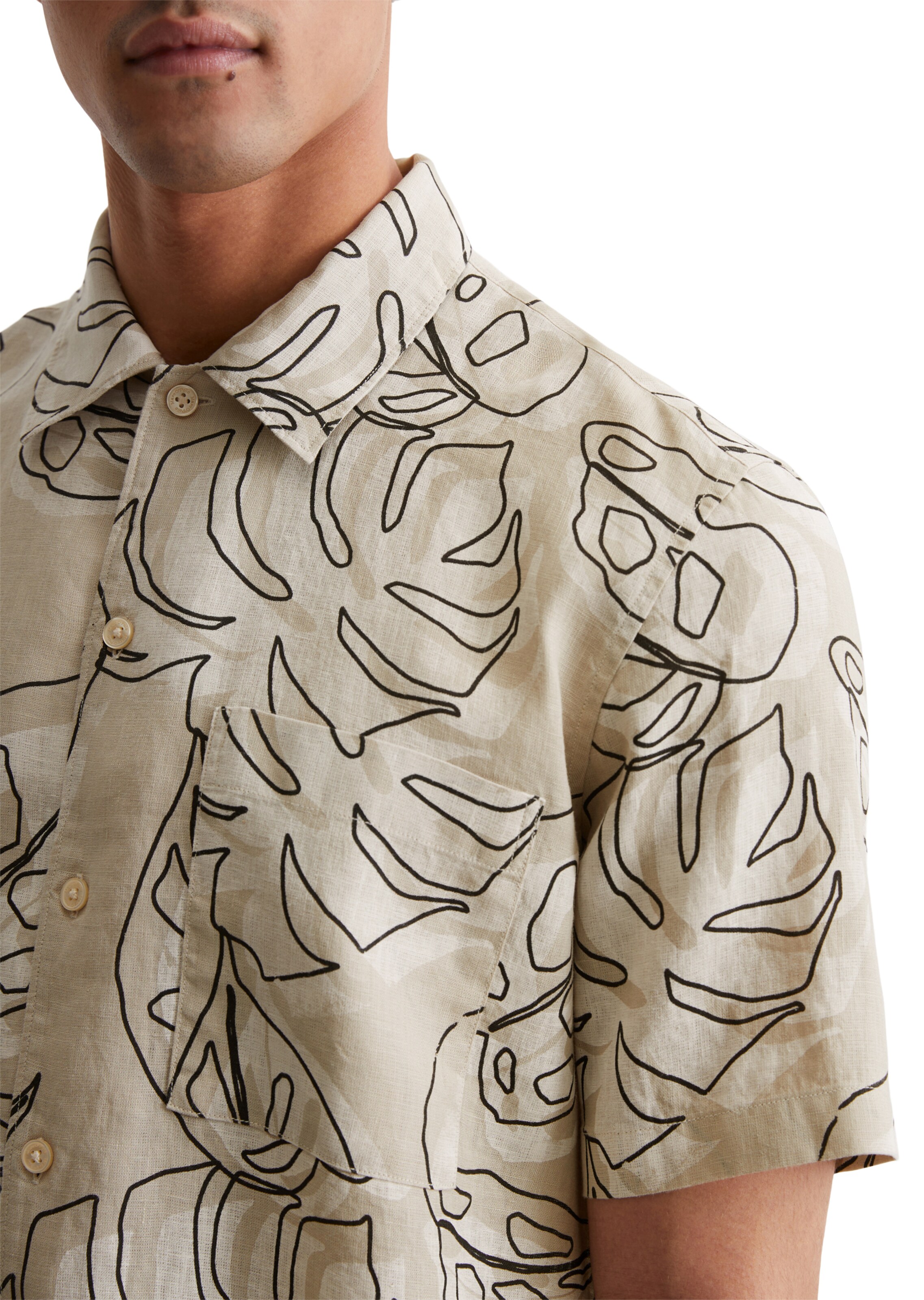 Marc O'Polo Regular fit Button Up Shirt in Beige