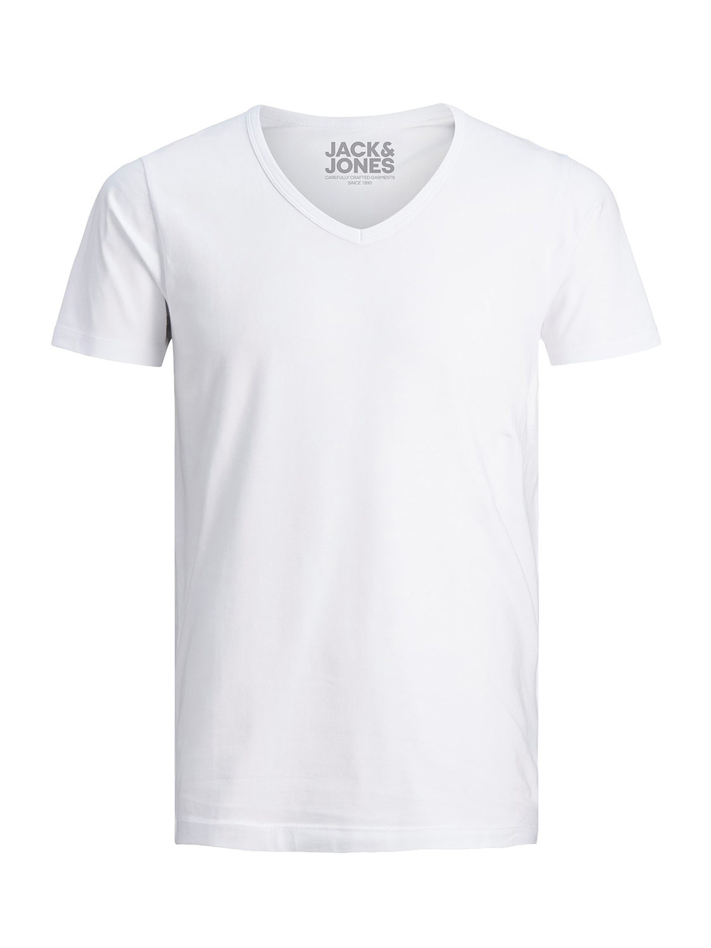 JACK & JONES Shirt 'JJV-Neck' in White