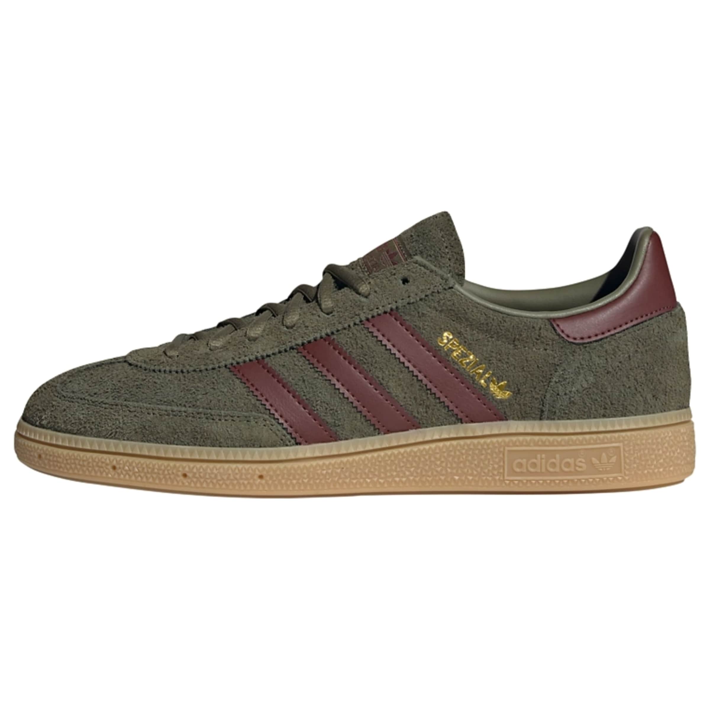 ADIDAS ORIGINALS Låg sneaker 'Handball Spezial' i mörkgrön / burgunder, Produktvy