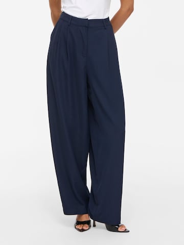 VILA - Barrel Pantalón plisado 'VILee' en azul: frente