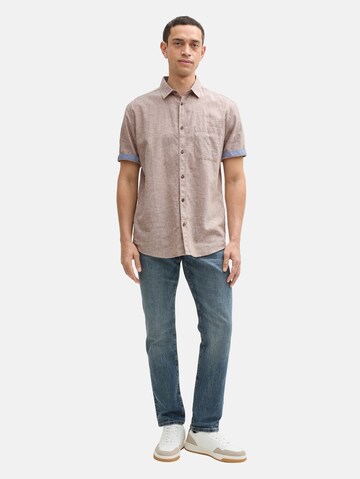 TOM TAILOR Regular Fit Hemd in Braun