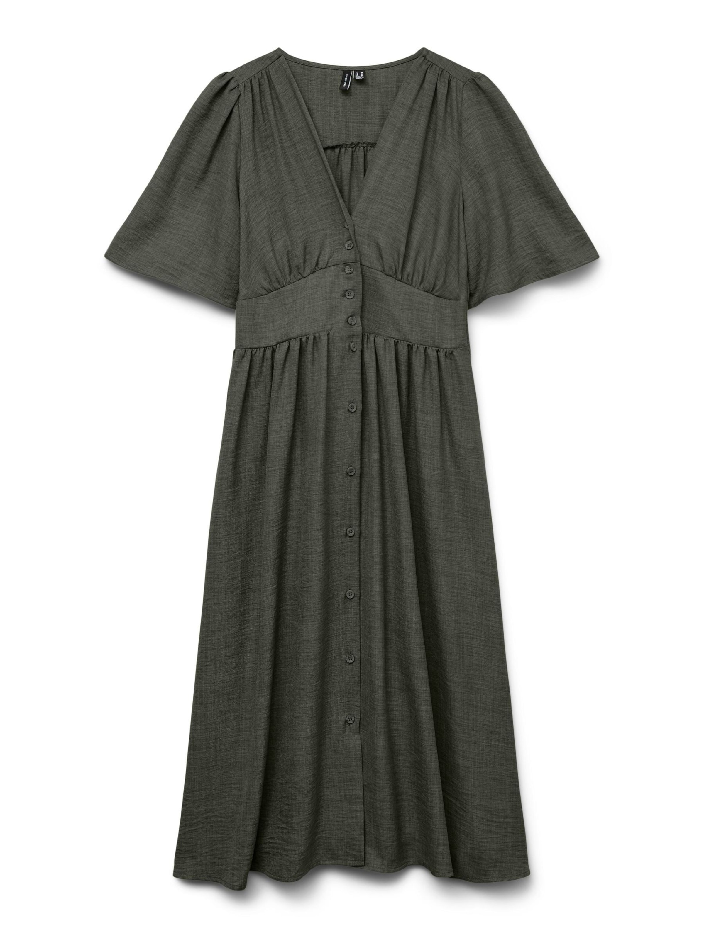 Robe-chemise 'VMMelaney' VERO MODA en vert : devant