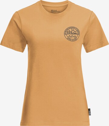 T-shirt JACK WOLFSKIN en beige : devant