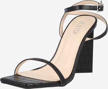 Raid Strap sandal in Black: front