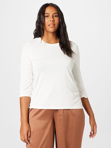 Vero Moda Curve T-shirt 'EVABIA' i vit: framsida