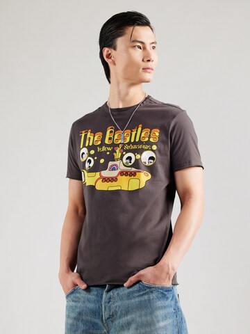 T-Shirt 'BEATLES YELLOW SUBMARINE' AMPLIFIED en gris : devant