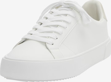 Pull&Bear Platform trainers in White: front