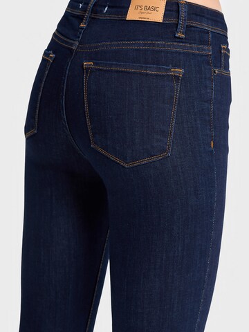 IT'S BASIC Skinny Jeans 'Skinny High Rise Jeans - Indigo' in Blauw