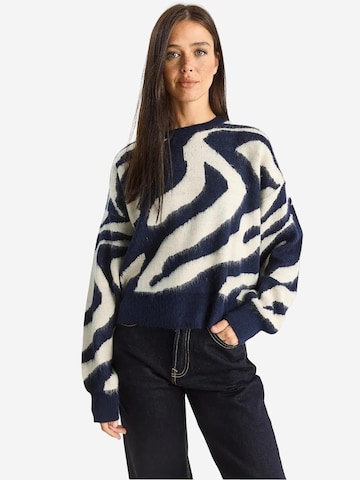 Pullover di Bianco Lucci in blu: frontale