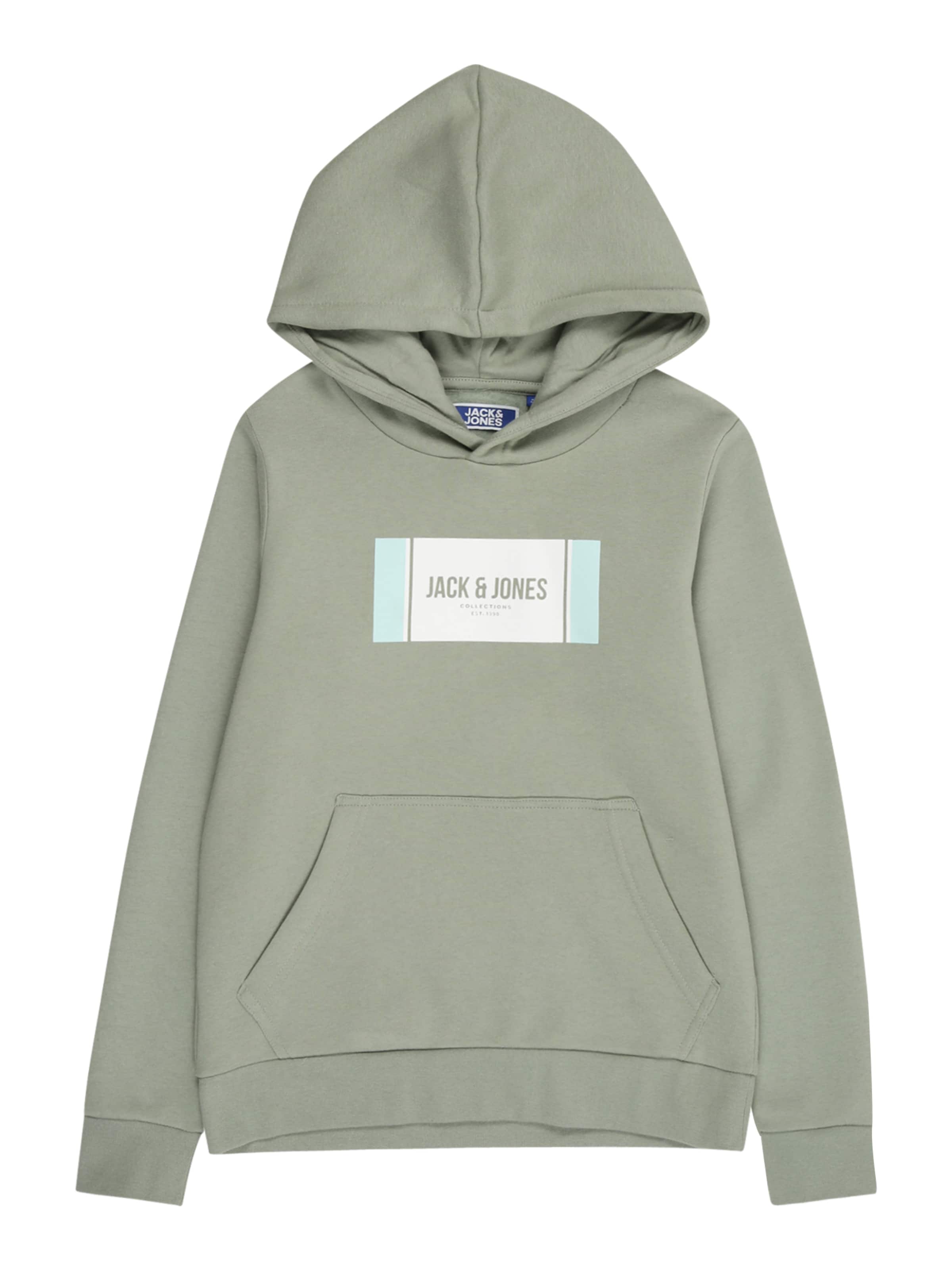Jack & Jones Junior Sweatshirt 'JJHAYATO' in Green: front