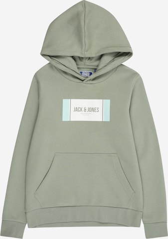 Jack & Jones Junior Sweatshirt 'JJHAYATO' in Green: front