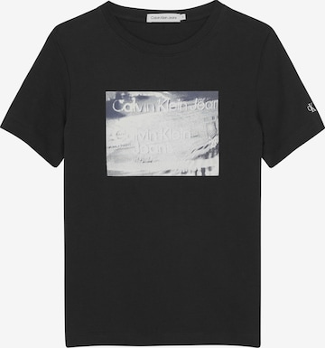 T-Shirt 'Glow In The Dark' Calvin Klein Jeans en noir : devant