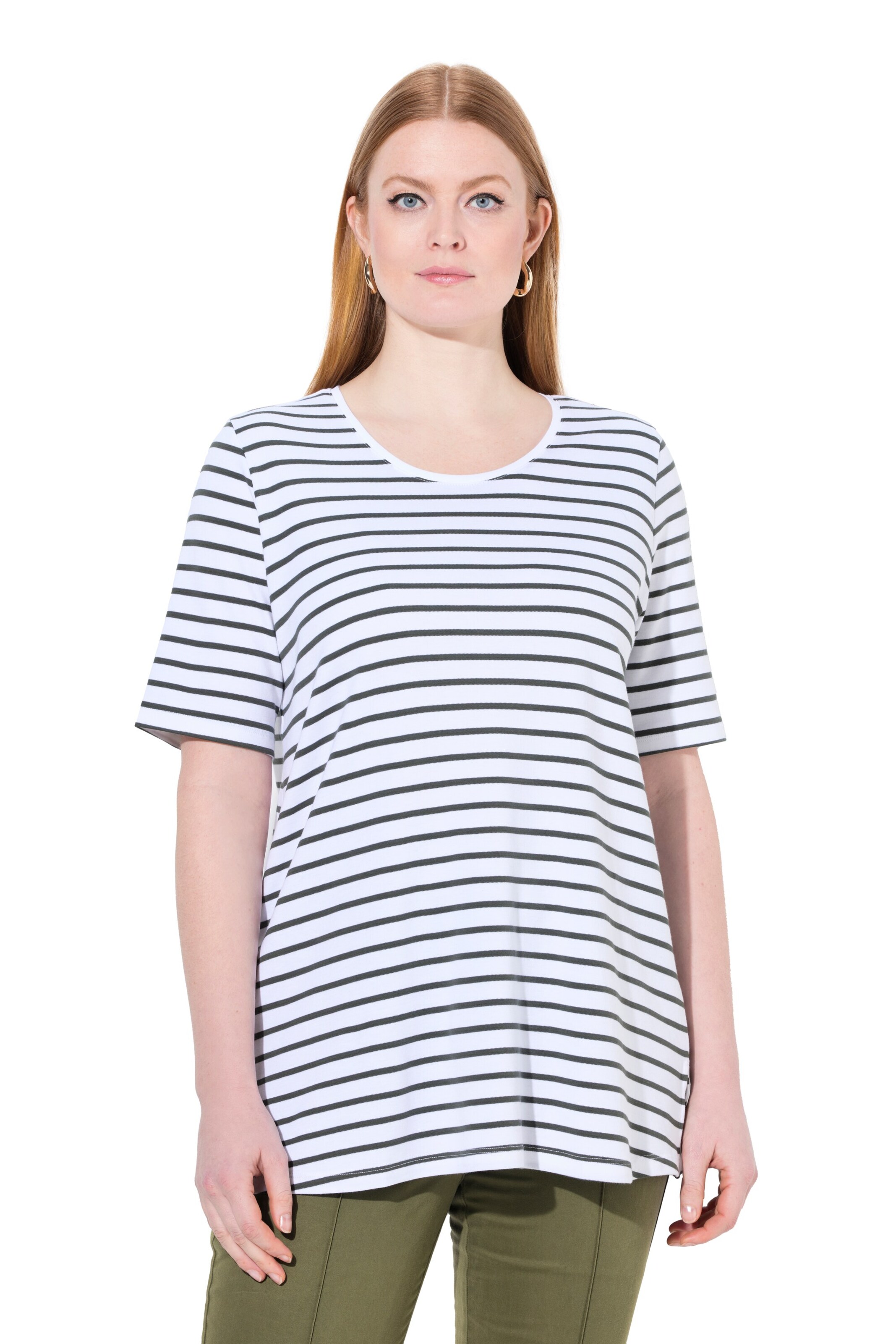 Ulla Popken Shirt in Wit: voorkant