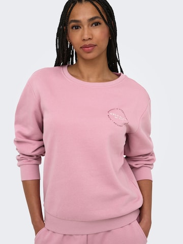 Sweat-shirt 'ONPCava' ONLY PLAY en rose : devant