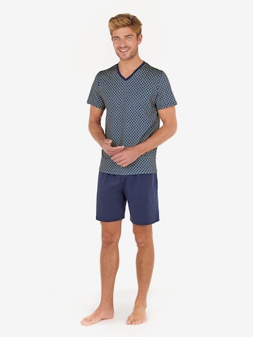 HOM Short Pajamas 'Eze' in Blue: front