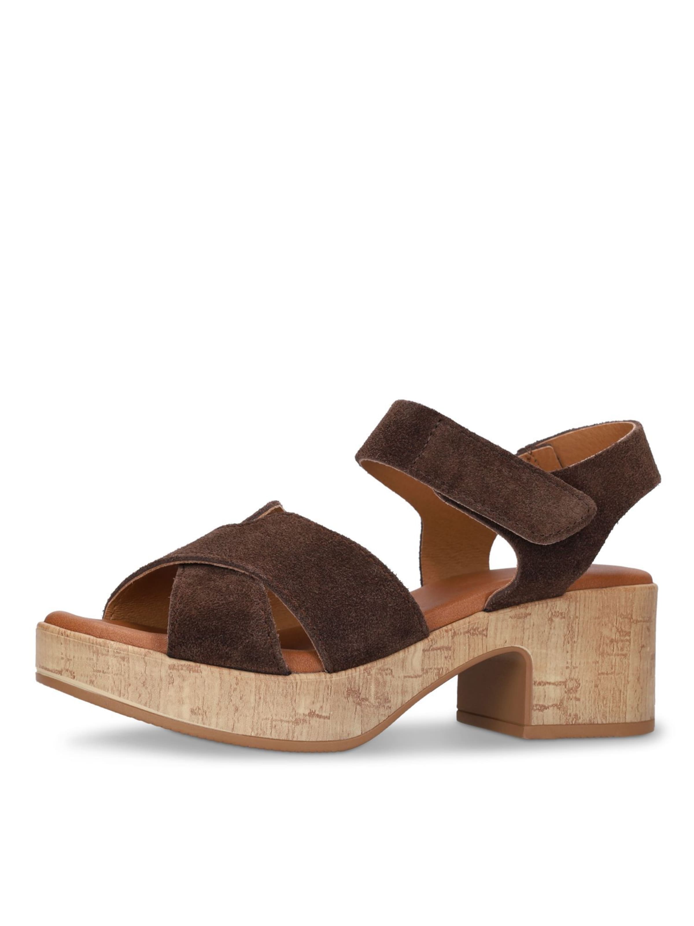 MANFIELD Sandaal in Bruin: voorkant