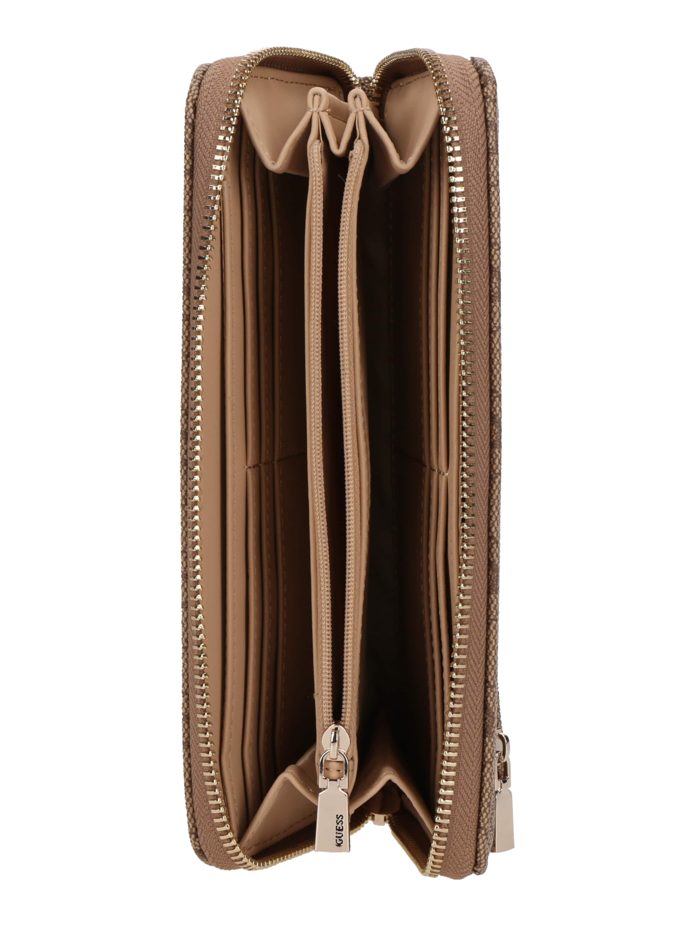GUESS Portemonnee 'BRENTON SLG LRG ZIP AROUND' in Bruin