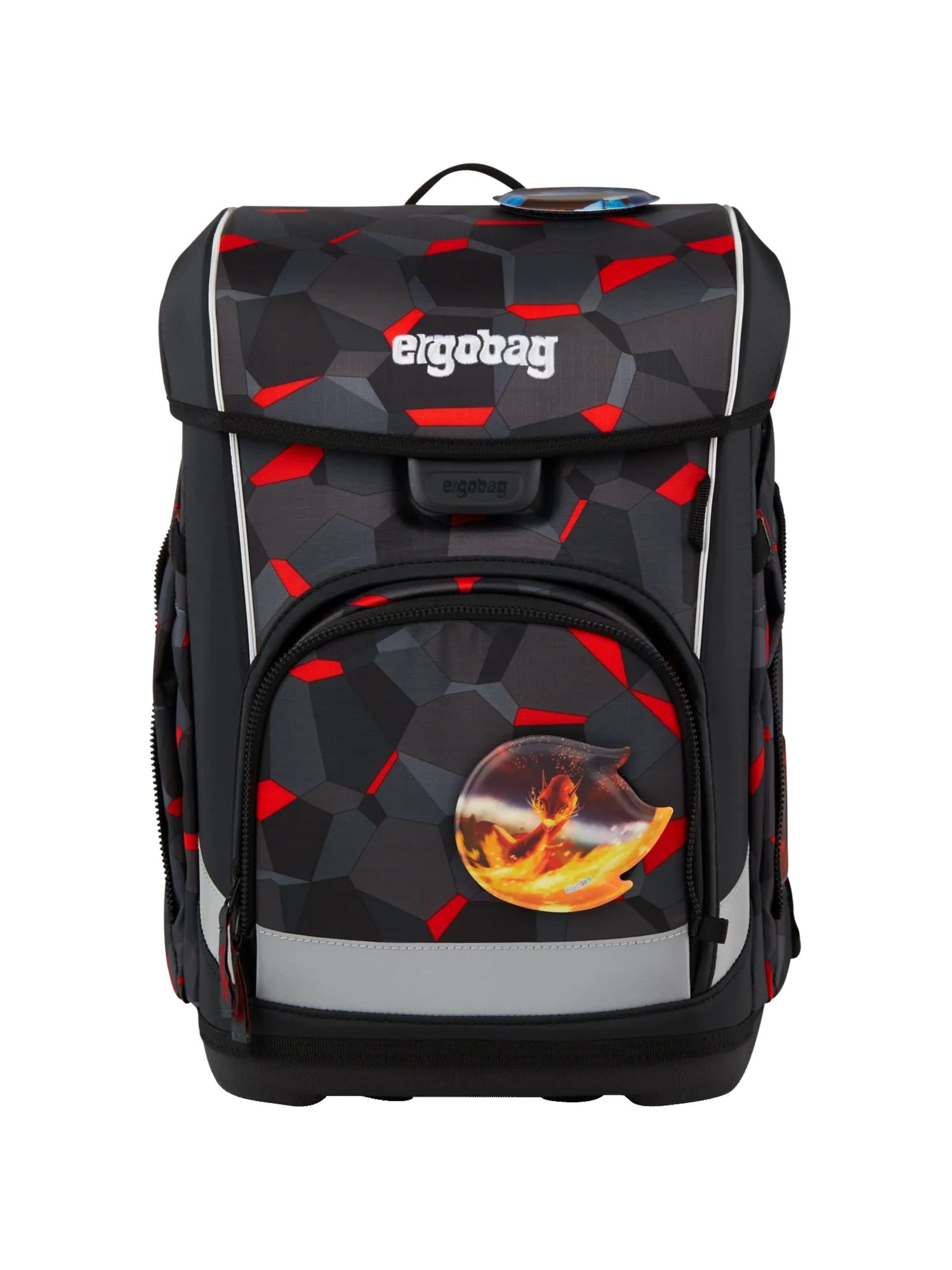 ergobag Backpack 'Schulranzen-Set cubo light Set' in Grey