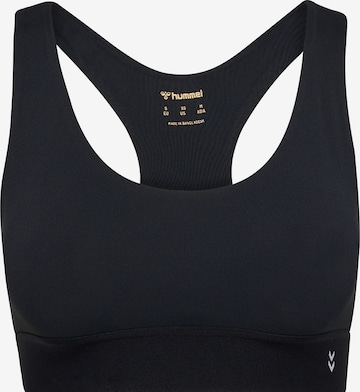 Hummel Bustier Sport-BH in Schwarz: Vorderseite