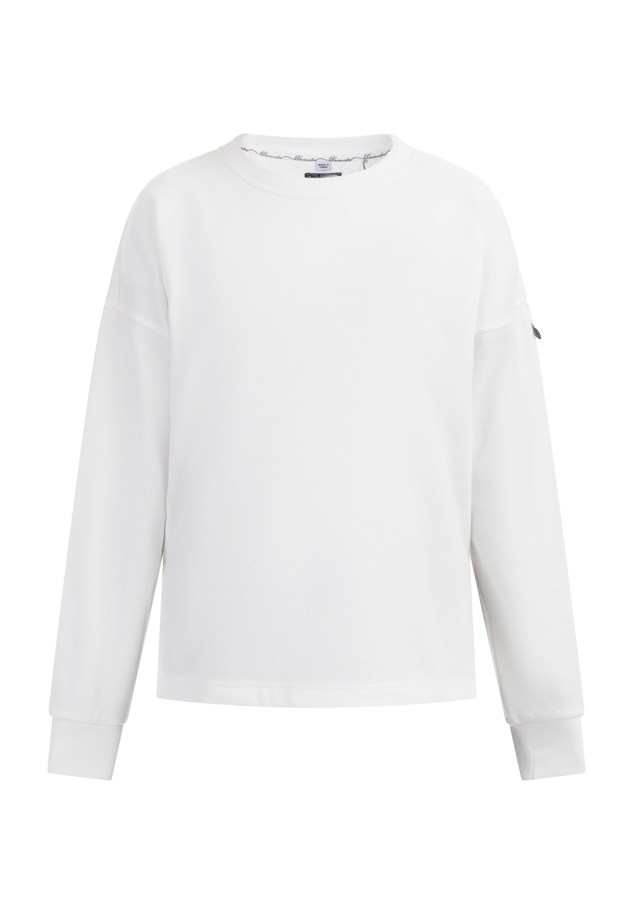 DreiMaster Vintage Collegepaita 'Idem' värissä valkoinen: etupuoli