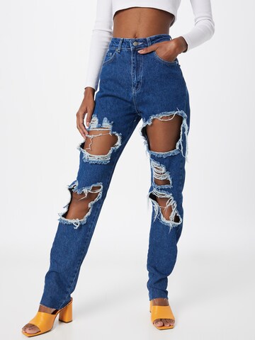 Misspap Regular Jeans in Blauw: voorkant