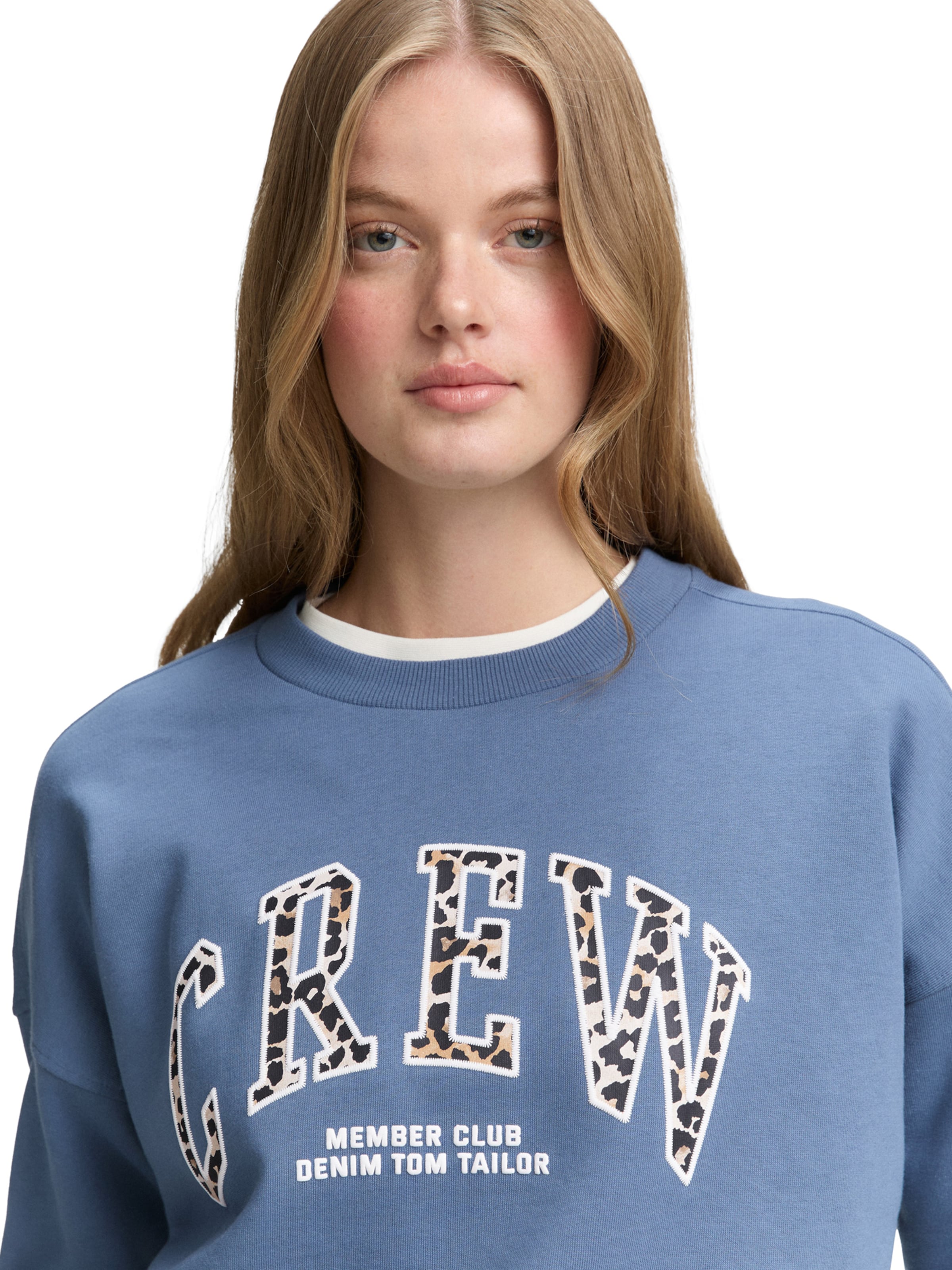 TOM TAILOR DENIM Sweatshirt in Blau