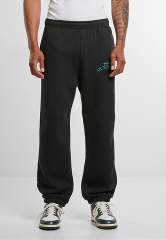 MT Upscale Loose fit Trousers in Black: front