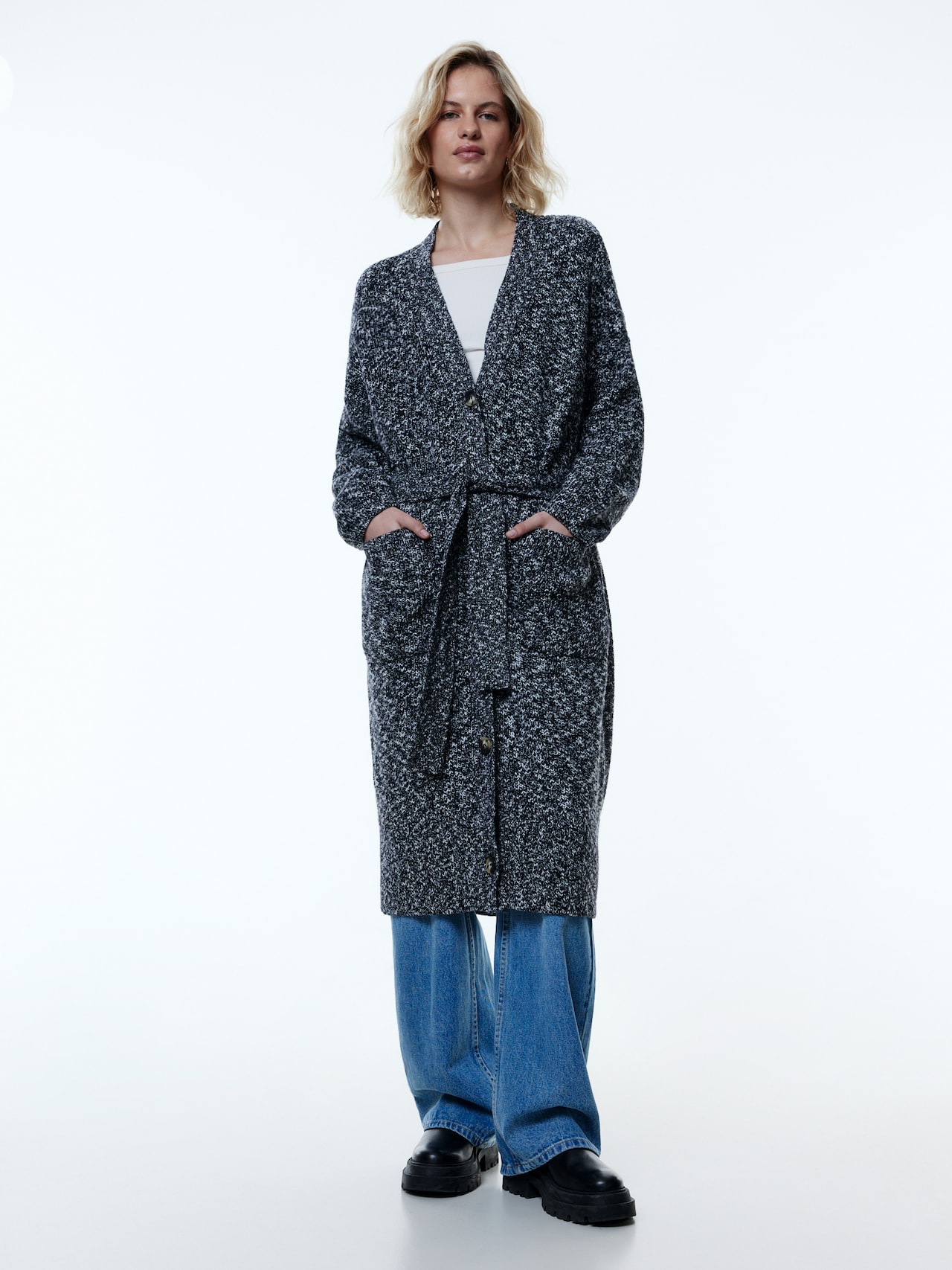 EDITED Producten Gebreid vest 'Yule' Antraciet