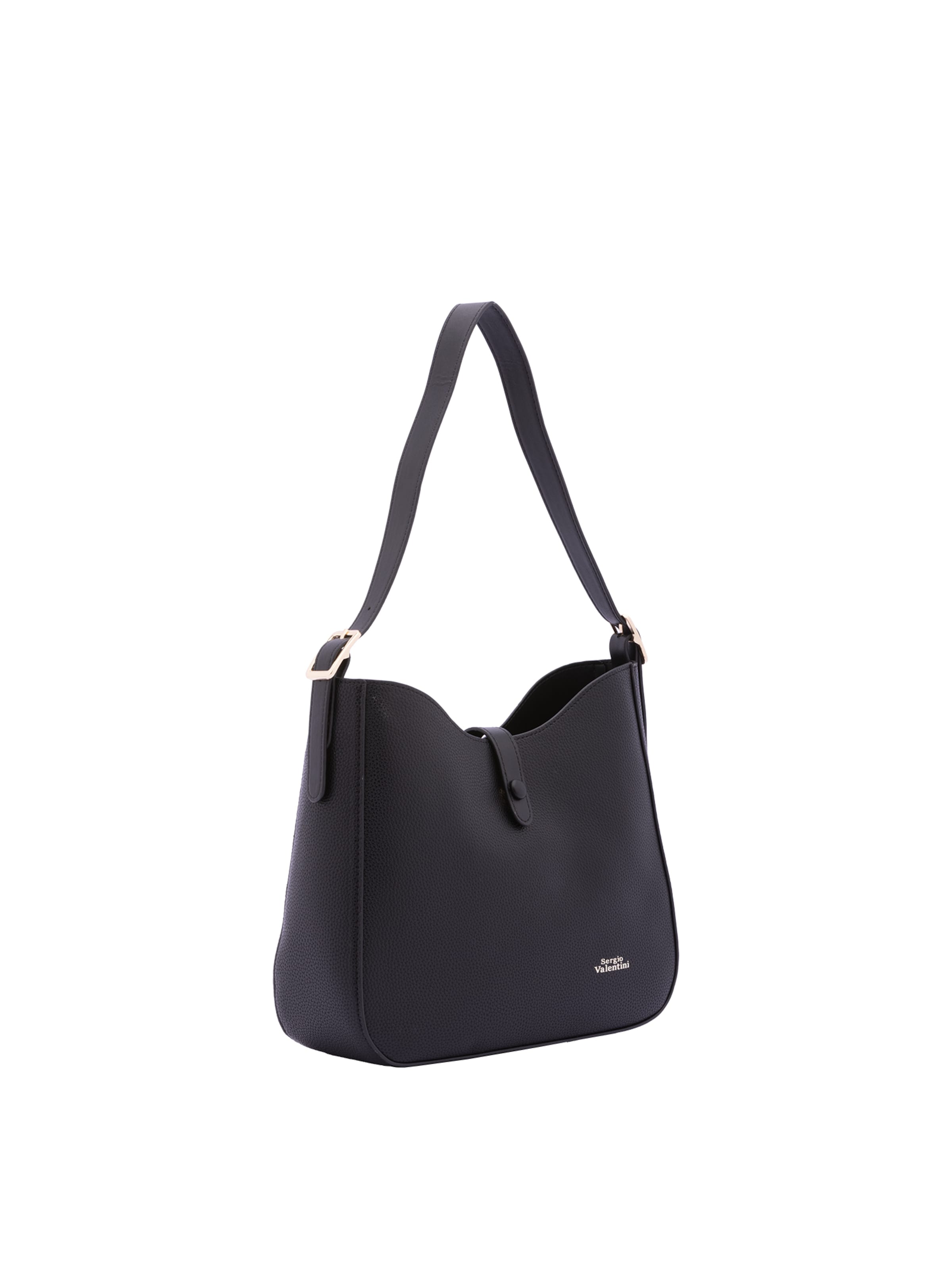 Borsa a spalla di Sergio Valentini in nero: frontale