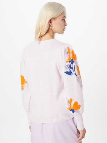 VERO MODA Sweter 'FOILAGE' w kolorze fioletowy