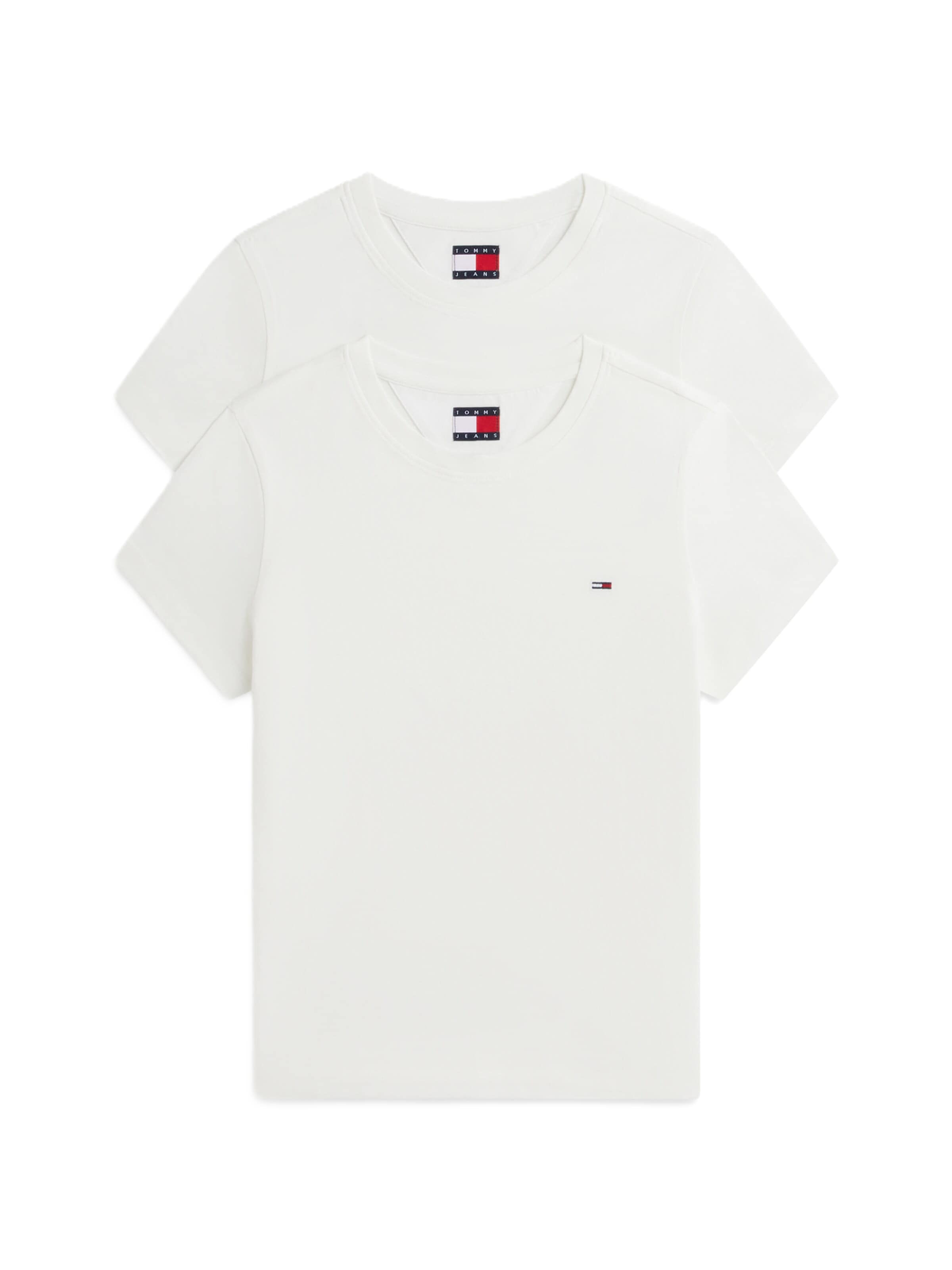 Tommy Jeans Koszulka 'Slim T' w kolorze biały: przód