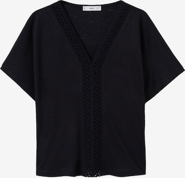 T-shirt 'BOHO' MANGO en noir : devant