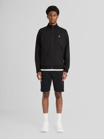 Lyle & Scott Fleece jas in Zwart