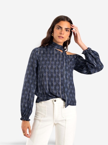 THE-ARE Bluse in Blau: Vorderseite