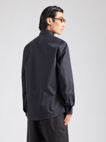 SELECTED Regular fit Button Up Shirt 'SLHSoho' in Black: back