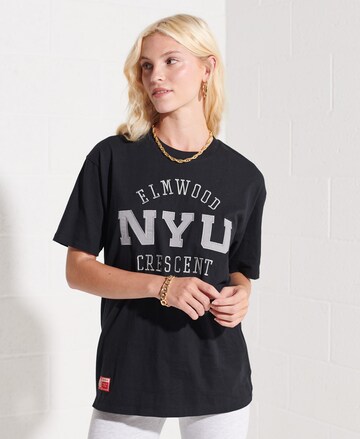 Superdry Shirt 'College' in Black