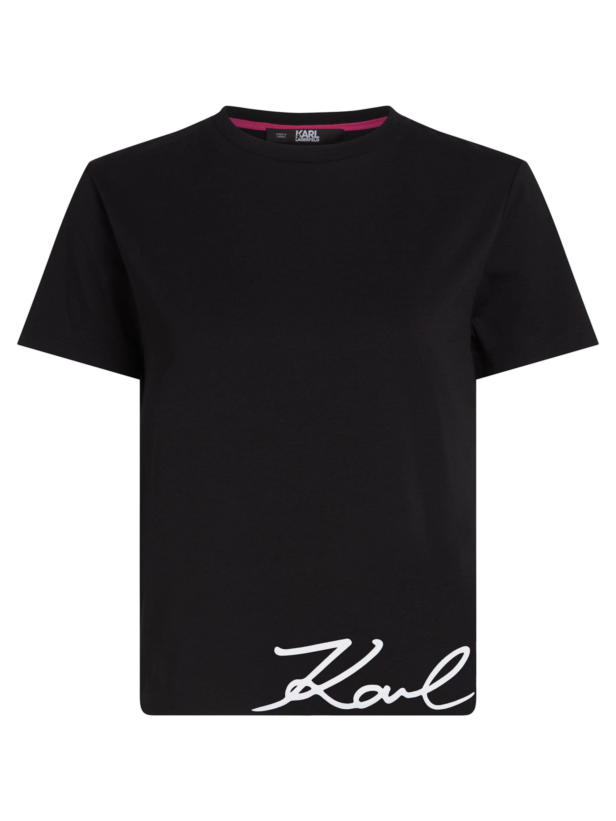 Tricou Karl Lagerfeld pe negru / alb, Vizualizare produs