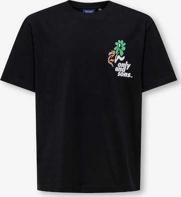 Only & Sons Junior T-shirt 'OSJFRED LAURENT' i svart: framsida