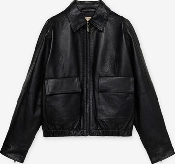 Trussardi - Chaqueta de entretiempo en negro: frente