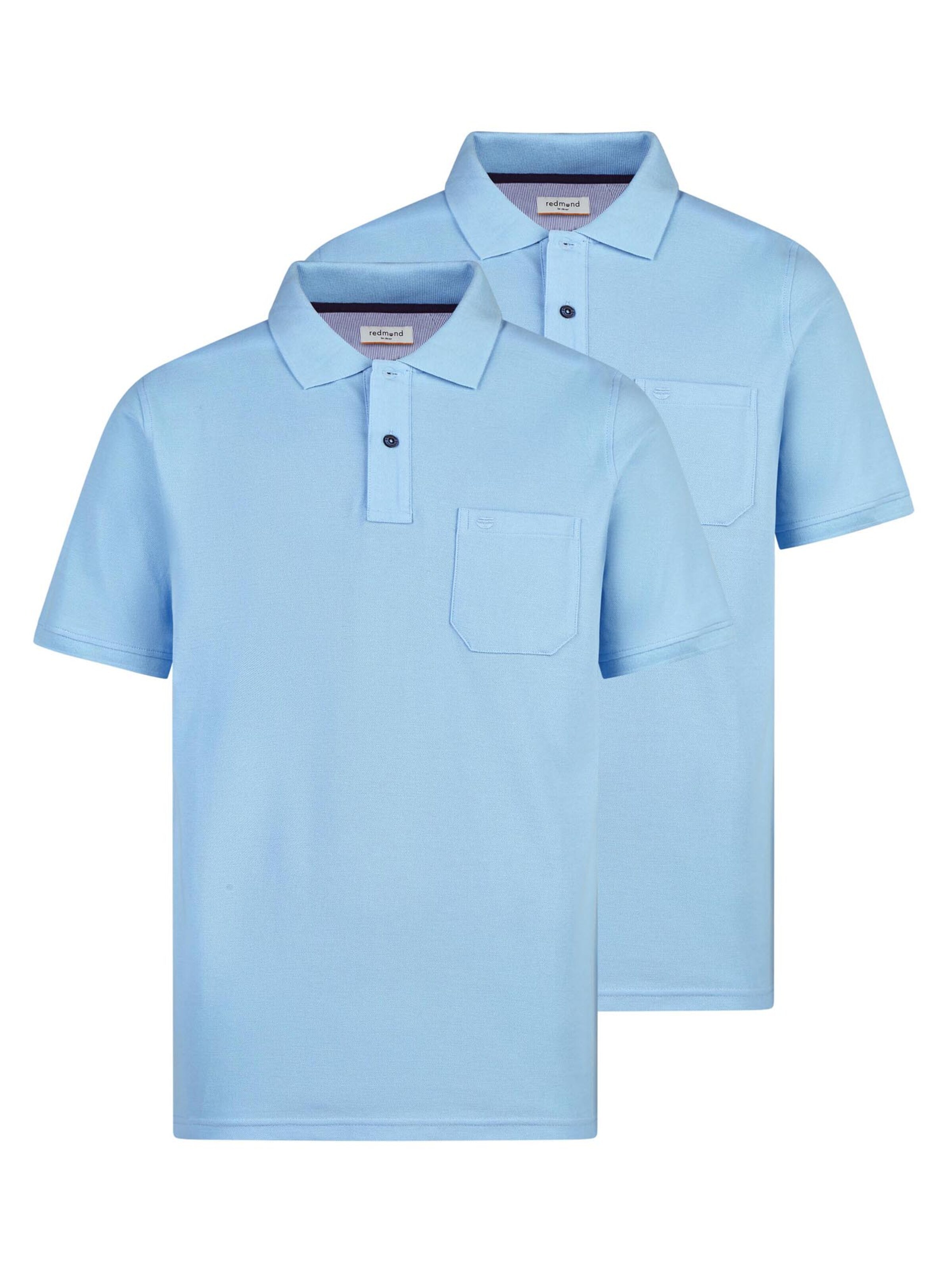 redmond Shirt 'Basic'‌‌‌‌ in Blau: Vorderseite